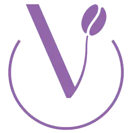 Mahbod Group A purple stylised letter "V" with a coffee bean shape on top, partially enclosed by a semicircular line—perfect for hospitality brands seeking a unique visual identity.